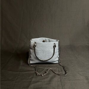 Elegant Gray Chain Shoulder Bag